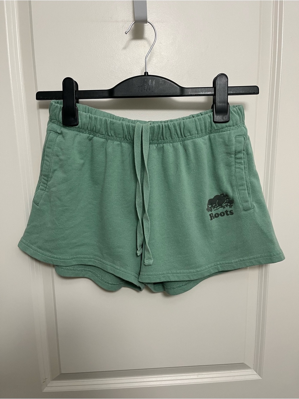 Roots Women's Mint Green Drawstring Shorts in size S